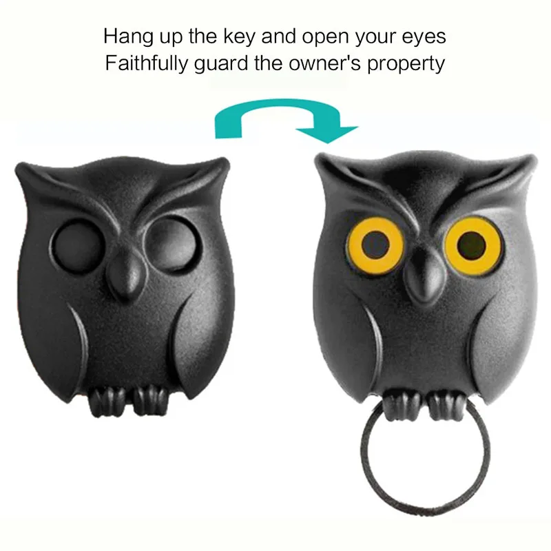 Owl Shape Key Hooks Eye-opening Hooks Magnetic Key Hooks Kitchen Storage Wall Hooks Home Decoration