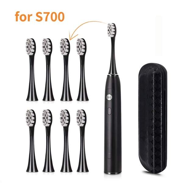 6 Stück/Set Ersatz-Zahnbürstenköpfe für Sarmocare S100 S700 S710 Ultraschall-Schallzahnbürsten, Weiche Bürstenköpfe – Detail 6