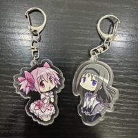 Anime Puella Magi Madoka Magica Figures Kaname Madoka Tomoe Mami Sakura Kyouko Cosplay Acrylic Key Chains Fans Christmas Gifts