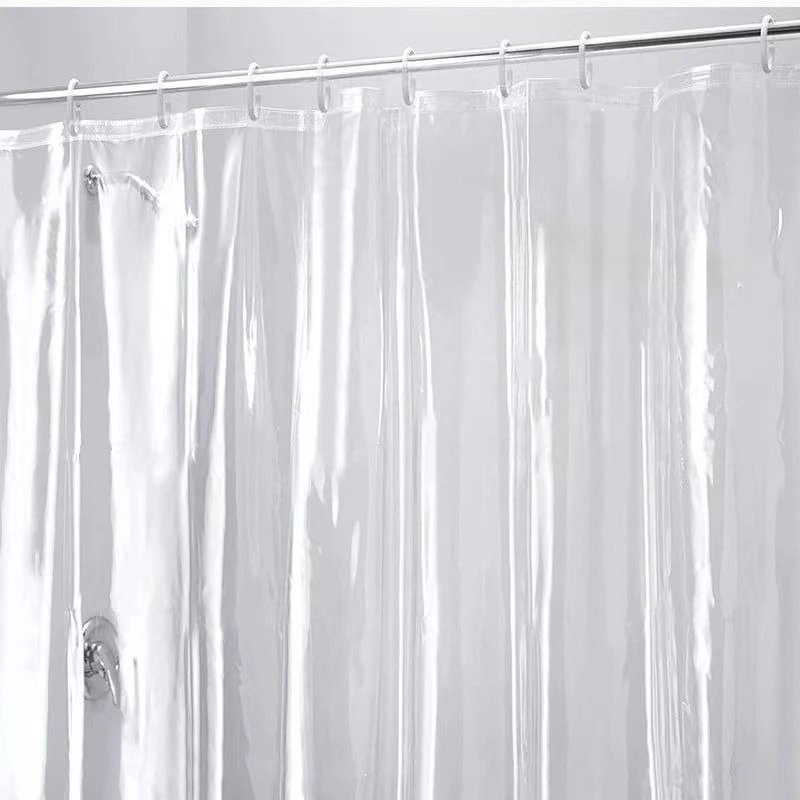 Tenda da doccia Tende da bagno impermeabili trasparenti Tessuto PEVA Stile moderno Resistente all'acqua con ganci per WC 200 cm