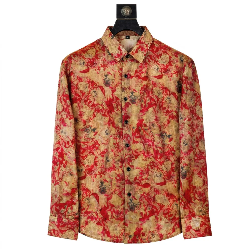 

Luxury 3D Printed Men's Shirt Vintage Long Sleeve Casual Shirts Breathable Comfortable Business Social Office Shirt Man Clothing