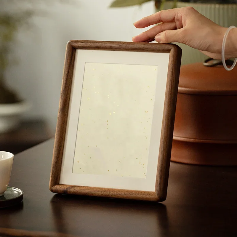 Solid Wood Round Corner Picture Frame Elegant Home Décor Table Display Frame High-Quality Decorative Artwork Frame