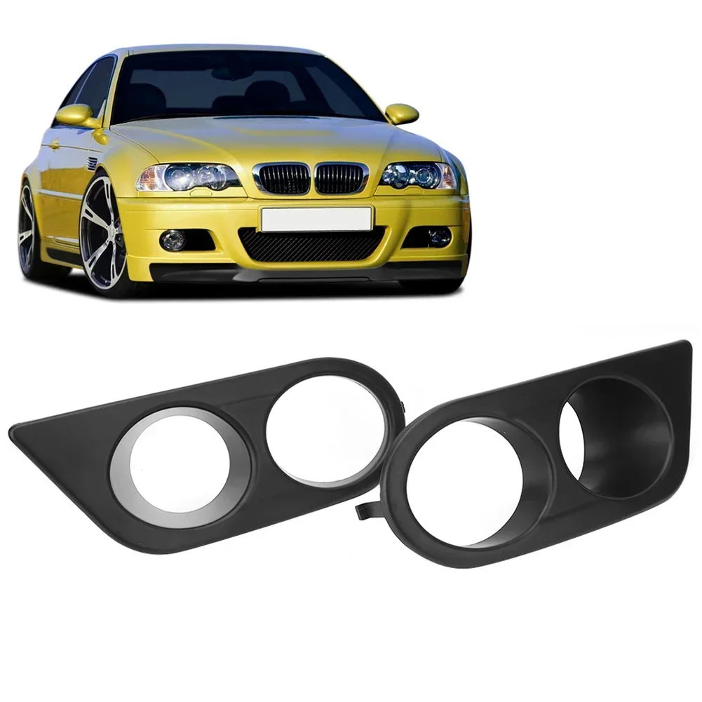 

Fog Light Cover Black Fog Lamp Bezel ABS OEM 51112695255 51112695256 For BMW E46 M3 2001-2006 Front Bumper Replacement