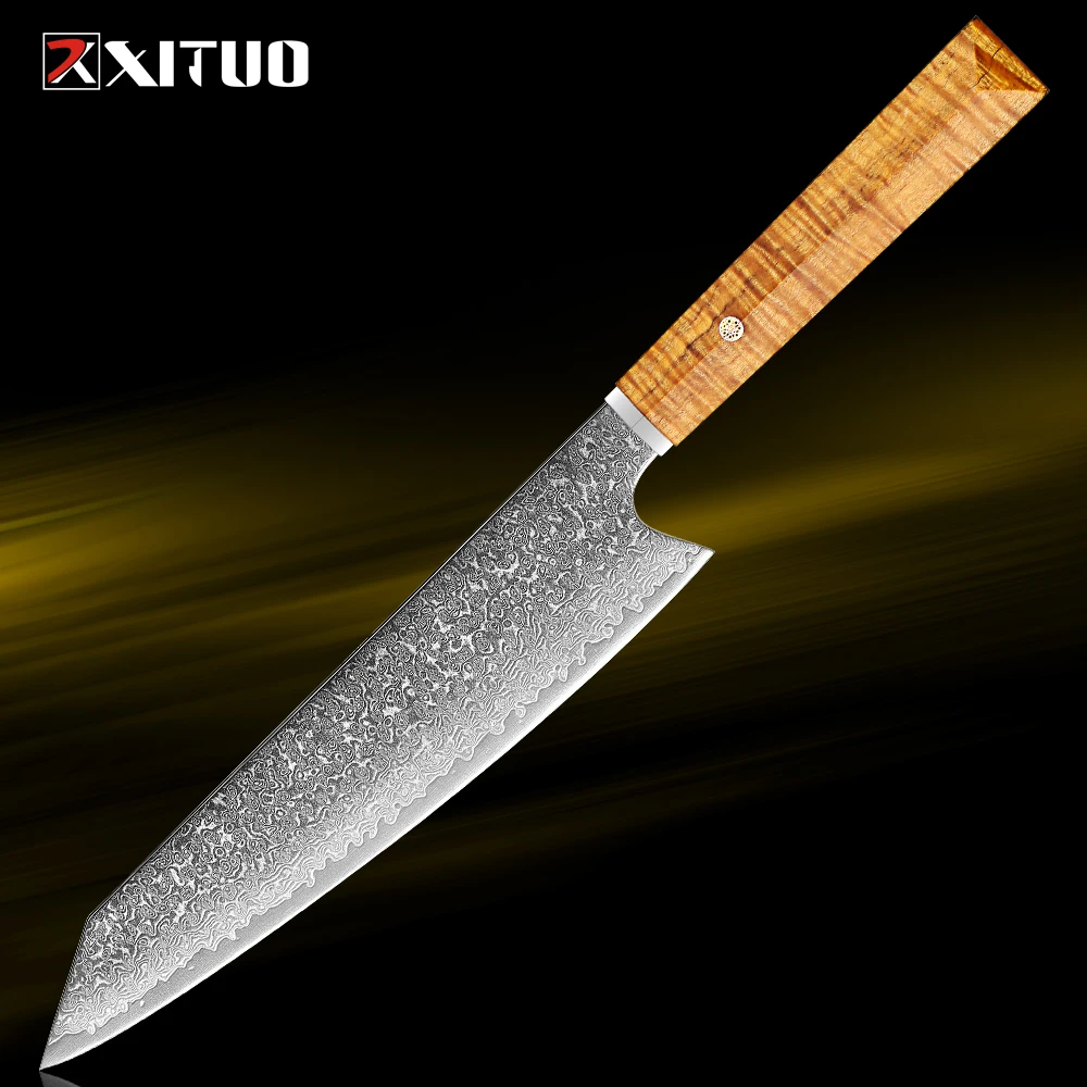 

Japanese Damascus Chef Knife 8 inch Superior Edge Retention Precise Chopping, Slicing & Dicing for Professional Chefs and Home