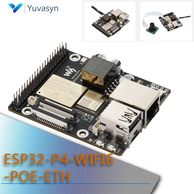 ESP32-P4-WIFI6-POE-ETH Development board based on ESP32-P4 +ESP32-C6 Wi-Fi 6 Bluetooth 5 (LE)ESP32 P4 WIFI integrated PoE module