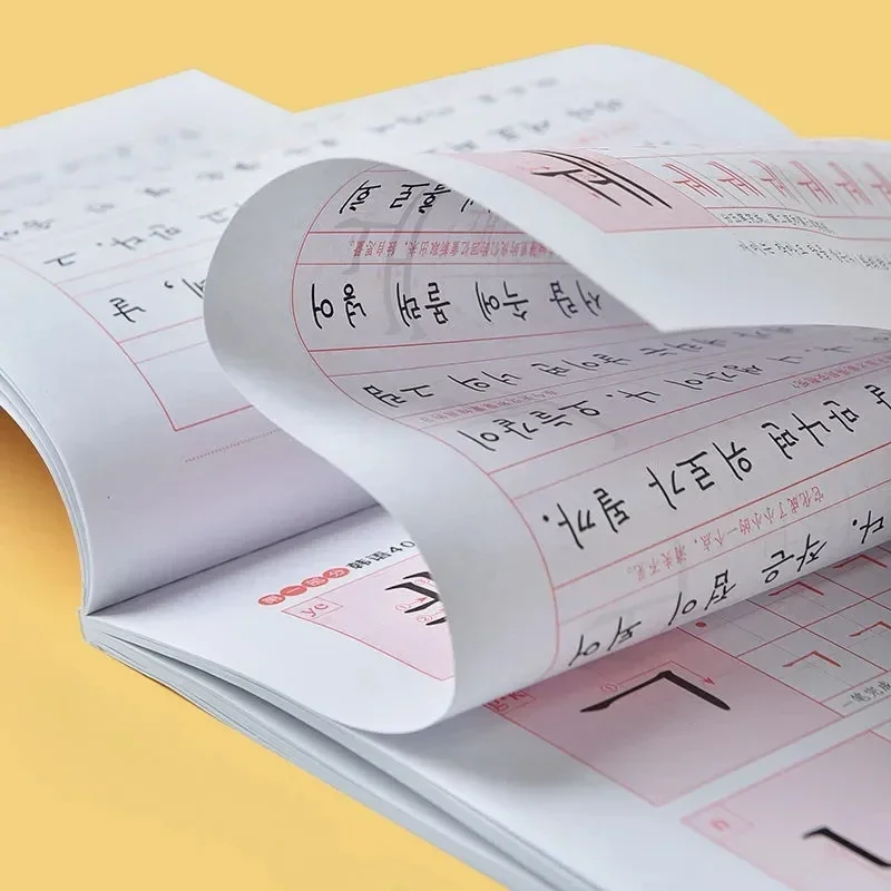 Children Learning Korean/Chinese Books Reusable Calligraphy Copybook Alphabet/Word Handwriting Practice Writing Art