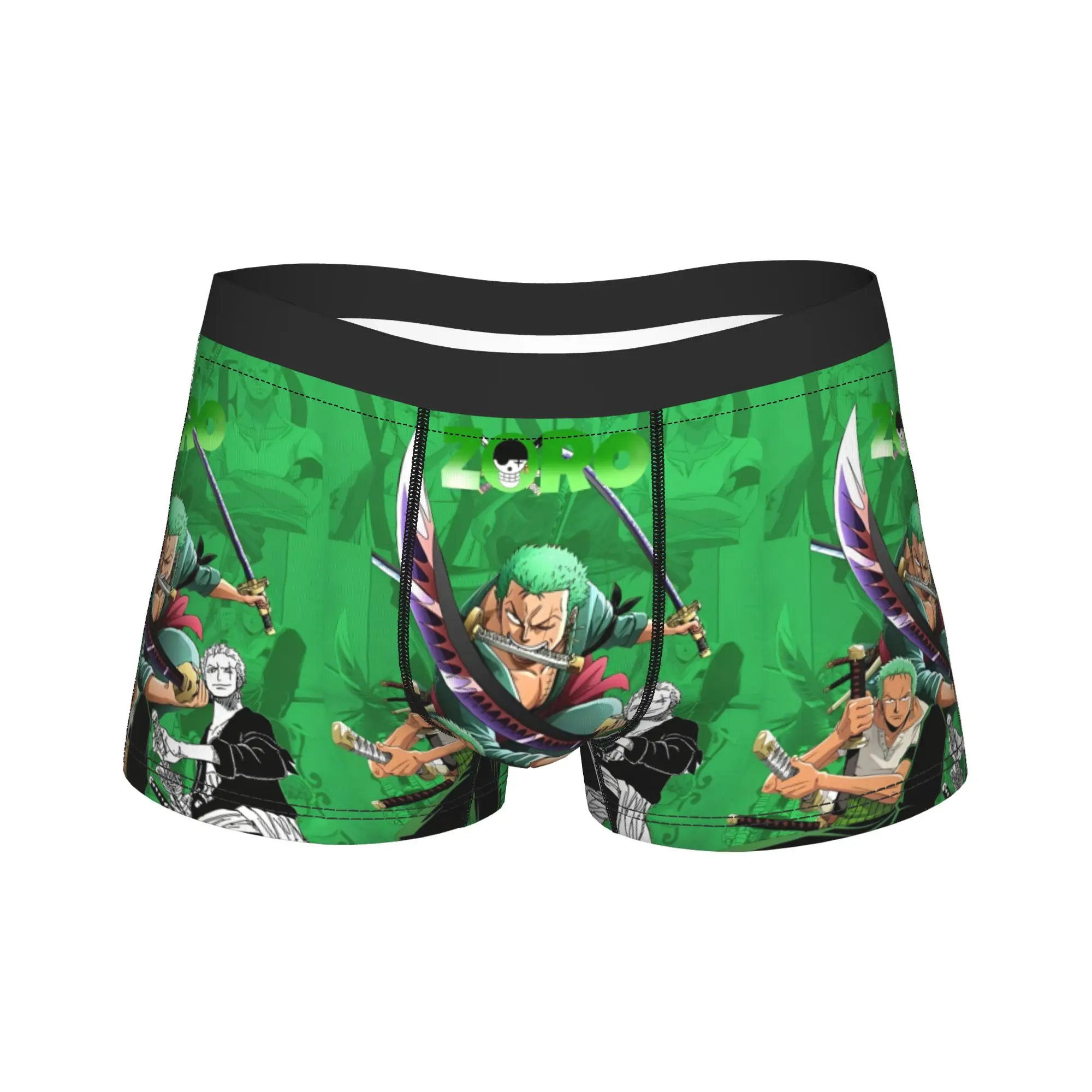 

Мужские трусы-боксеры Roronoa Zoro, шорты, нижнее белье с завышенной талией, аниме, сексуальные, больших размеров