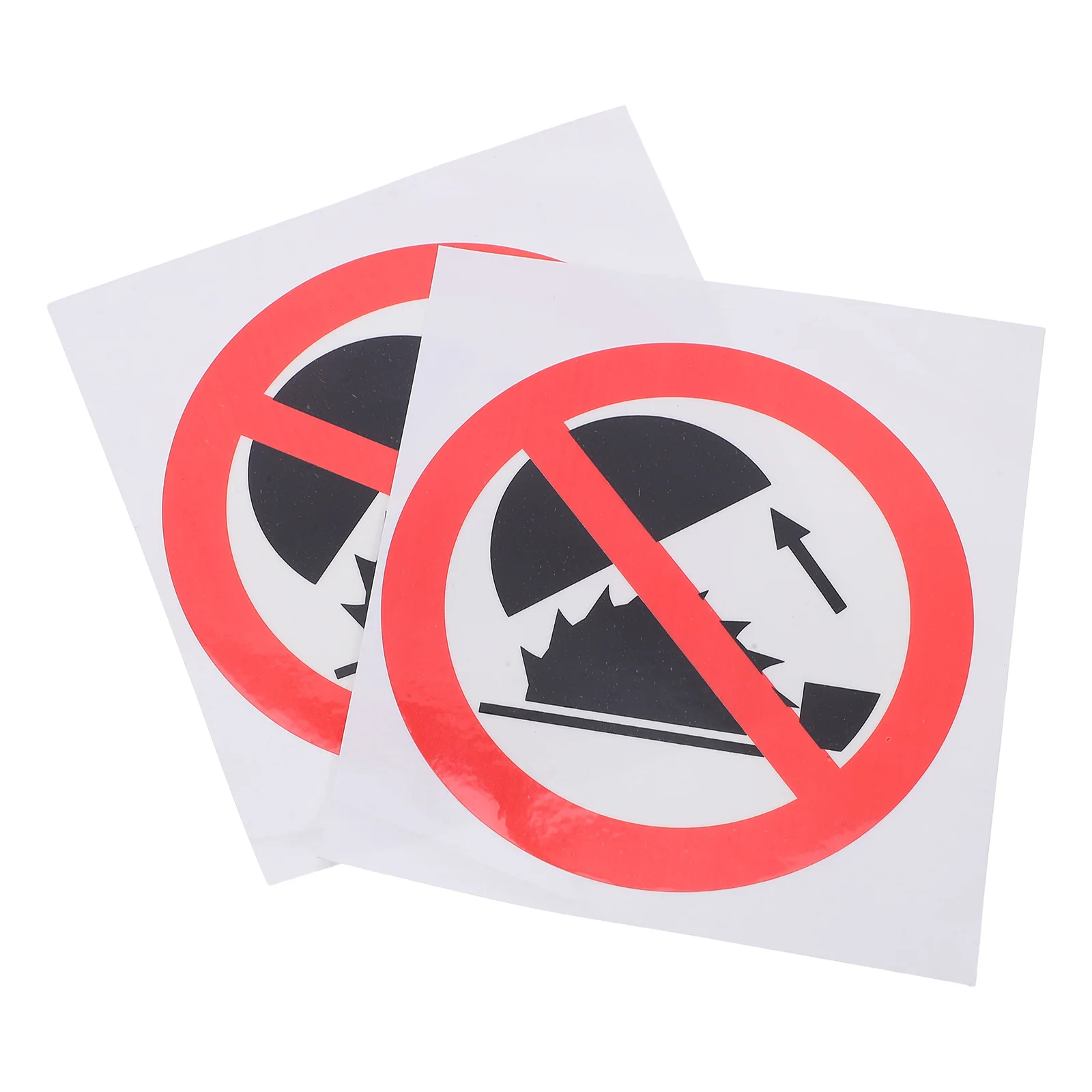 

2 Pcs No Touch Signs Danger Sticker Caution Decals Adhesive Warning Pp Do Not Patch Attention