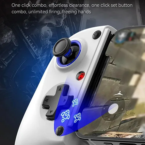 Imagen 2 del producto Controlador de juego telescópico D11, luz RGB, Gamepad para teléfono móvil con Turbo/6 ejes giroscopio/vibración para Android iOS PS3 PS4 Switch IP