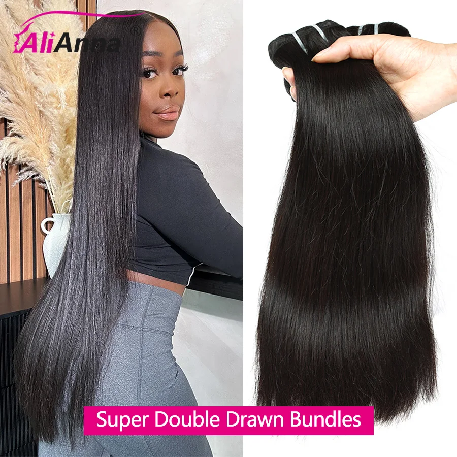 Super Double Drawn Vietnamese Raw Human Hair Bundles Straight Unprocessed Raw Hair Bundles Human Hair Extensions Fast Shipping