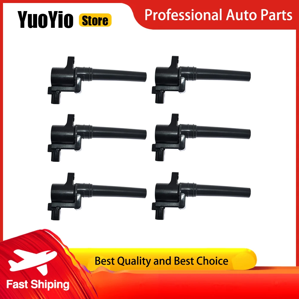 YuoYio 6PCS New Ignition Coil 4G43-12A366-AA 4G43-12A366-BA For Aston Martin RapideS Vantage Vanquish DB9 V12 6.0L 2014-2018