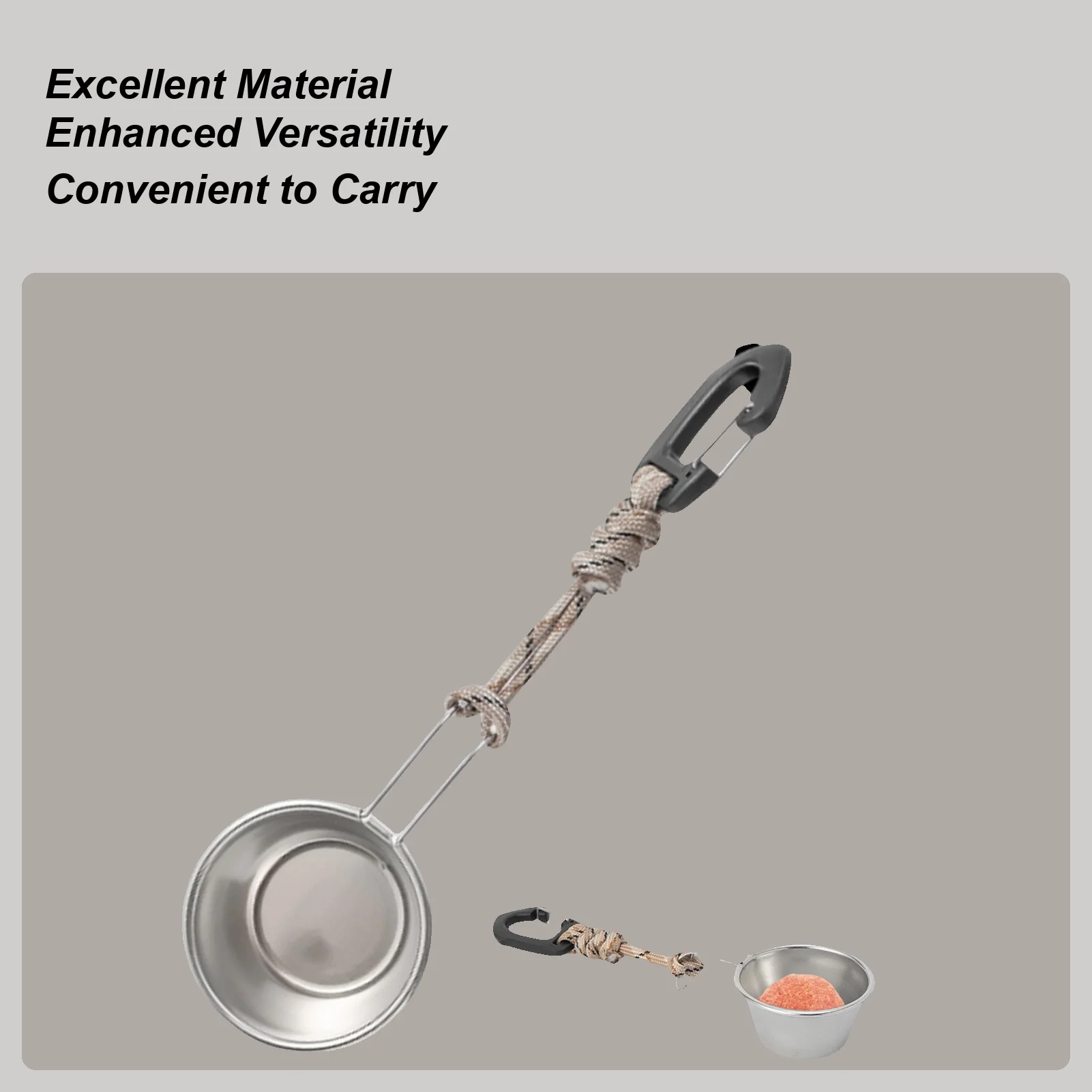 

30ML Stainless Steel Bait Mixing Bowl Angling Tackle Cup For Fish Food & Powder, Rustproof Easy-Clean Container With Handle