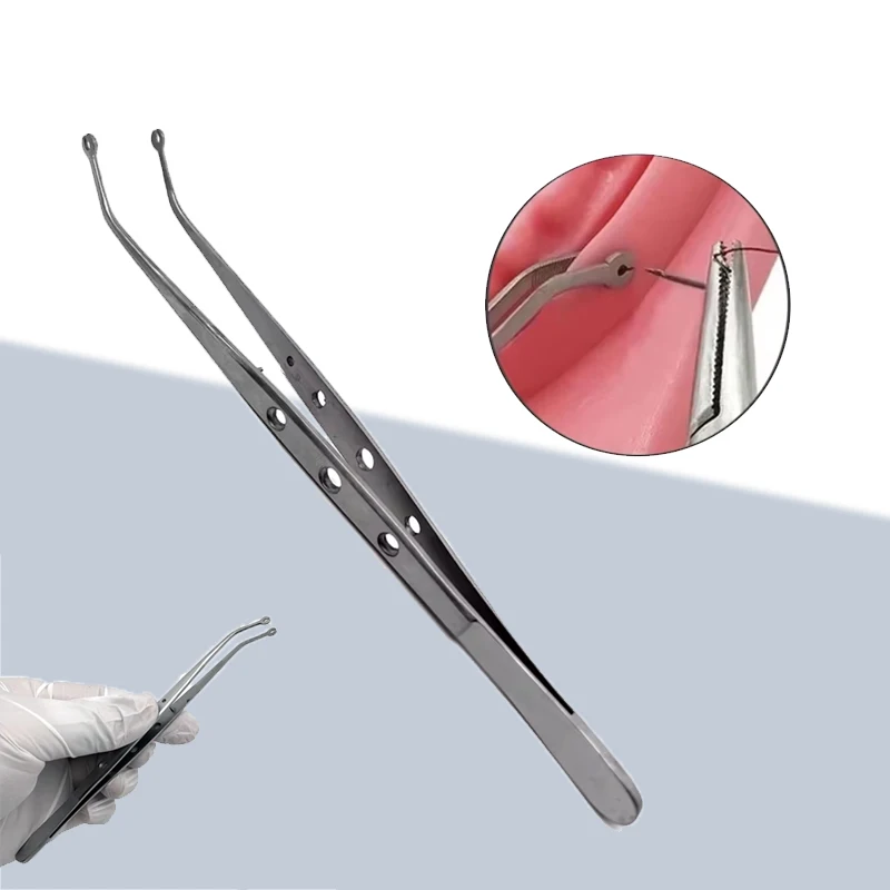 

Стоматологический пинцет с зубчатым кончиком для шитья, хирургический держатель иглы, перевязочные щипцы с прорезью, инструмент для стоматологической лаборатории
