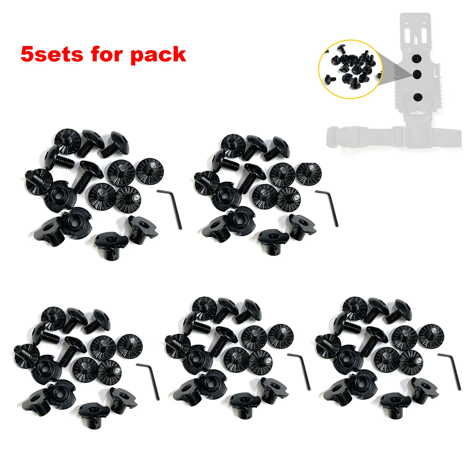 5PACK 16pcs QLS Platform Screws High Quality Useful Screw Nuts and Bolts for QLS 19 22 Gun Holster Adapter Platform Screws