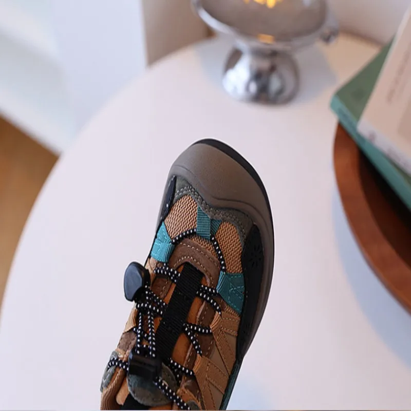 طفل أحذية مشي وسيم للبنين أحذية رياضية أصابع توج لينة أسفل 2025 الخريف جديد الأطفال احذية الجري 26-37 #5