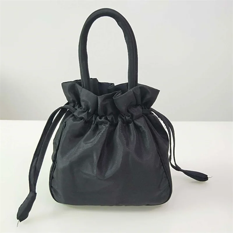 Women Bucket Bag Top Handle Ladies Handbag Phone Bag Summer Small Purse National Style Embroidered Flower Pattern Drawstring Bag view 5