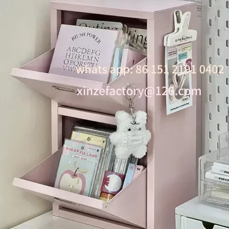 

Customizable szafka z klapką, organizer pod biurkiem, żelazny design artystyczny, idealny do przechowywania i sortowani