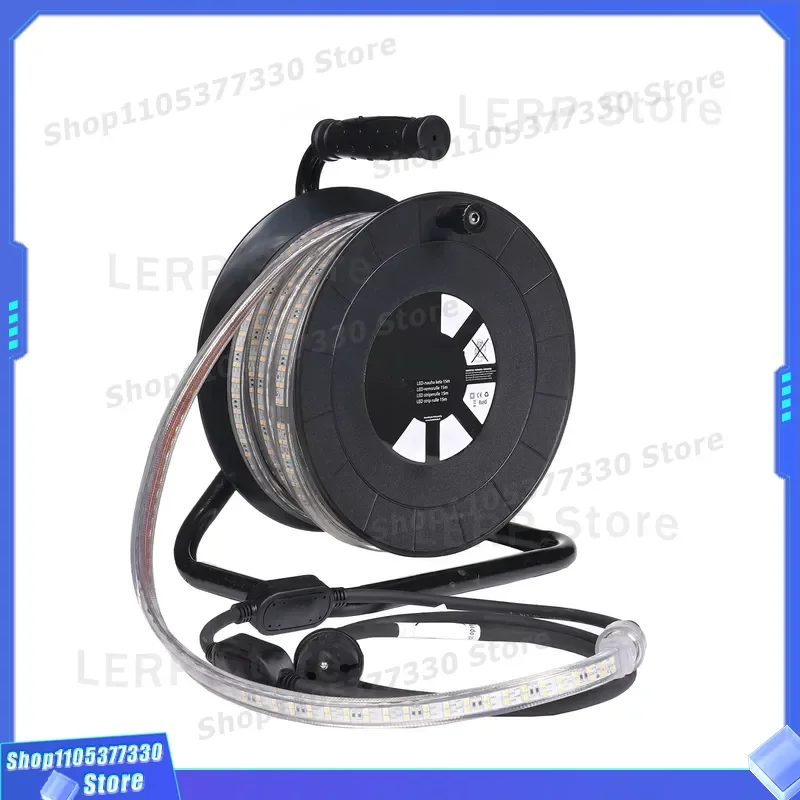 Flexible 2835 LED Strip Light 180 LEDs Per Meter Waterproof IP65 Portable AC Powered Tape Lamp 15m 25m 50m Long For Workplace