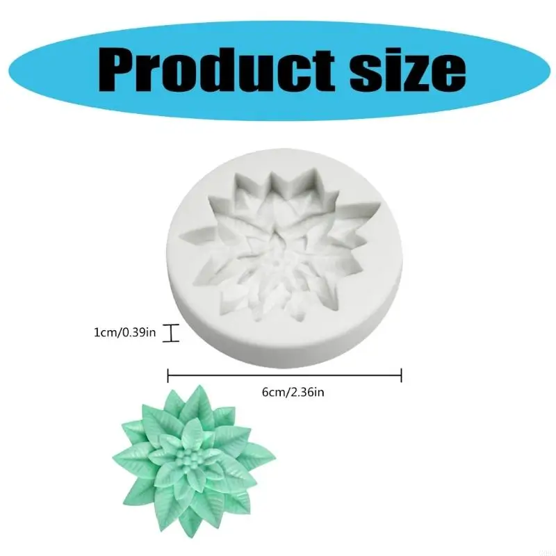 G99A Tạo Thiết kế Lá và Trái cây Holly bằng Khuôn Silicon để nướng bánh Giáng sinh