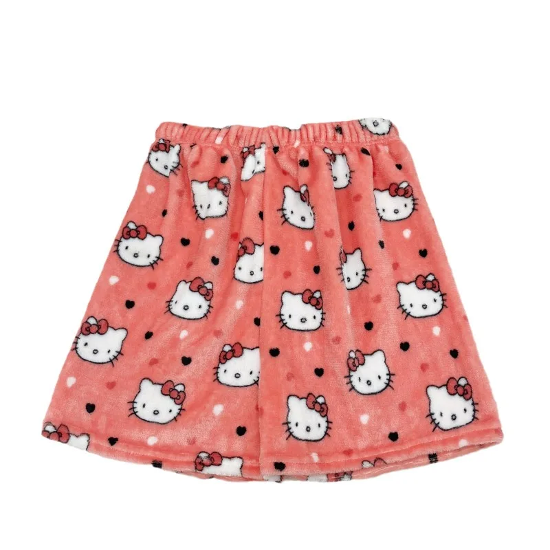 Hello Kitty Cute Shorts Women Cute Cartoon Flannel Pajama Pants Soft  Women Kawaii Summer Casual Home Trousers Birthday Gifts