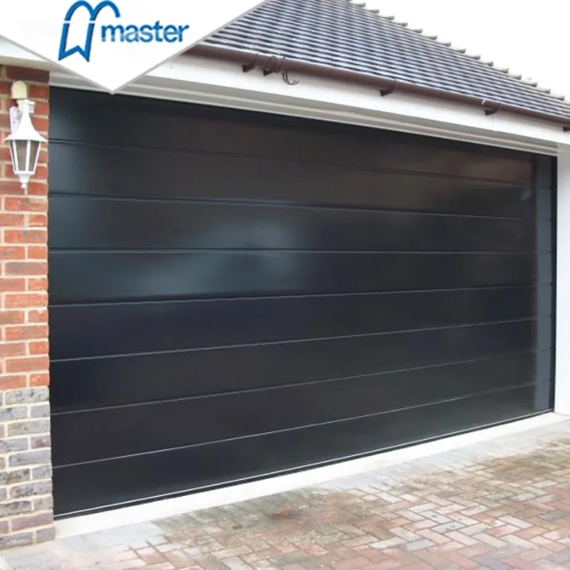 

Commercial Black Color Galvanized Steel Remote Control Overhead New Style Sectional Garage Door For House