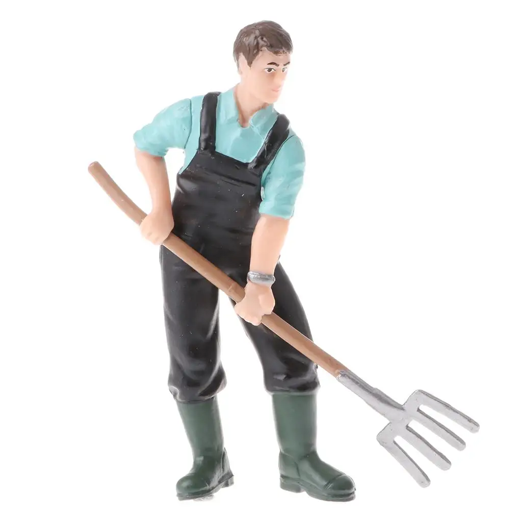 Action Figures with Miniature Simulation Rake Toy for