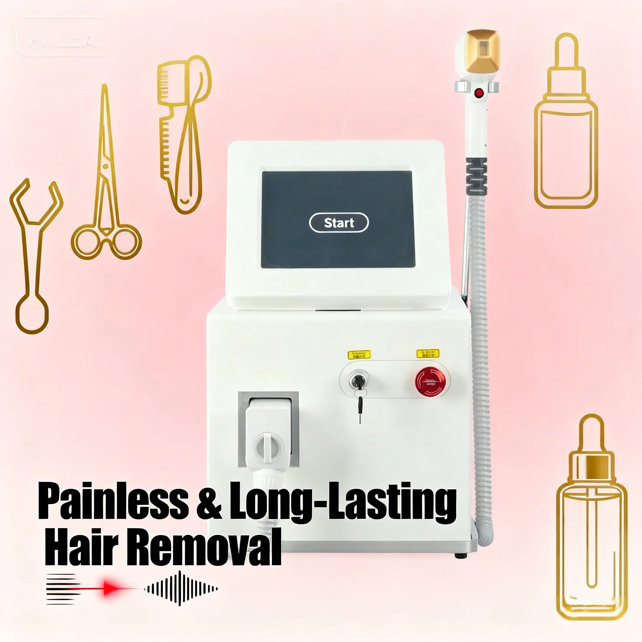 

New Product Promotion 3500W Diode Laser Hair Removal Device 755nm/808nm/1064nm Efficient Permanent Depilation for Home Use