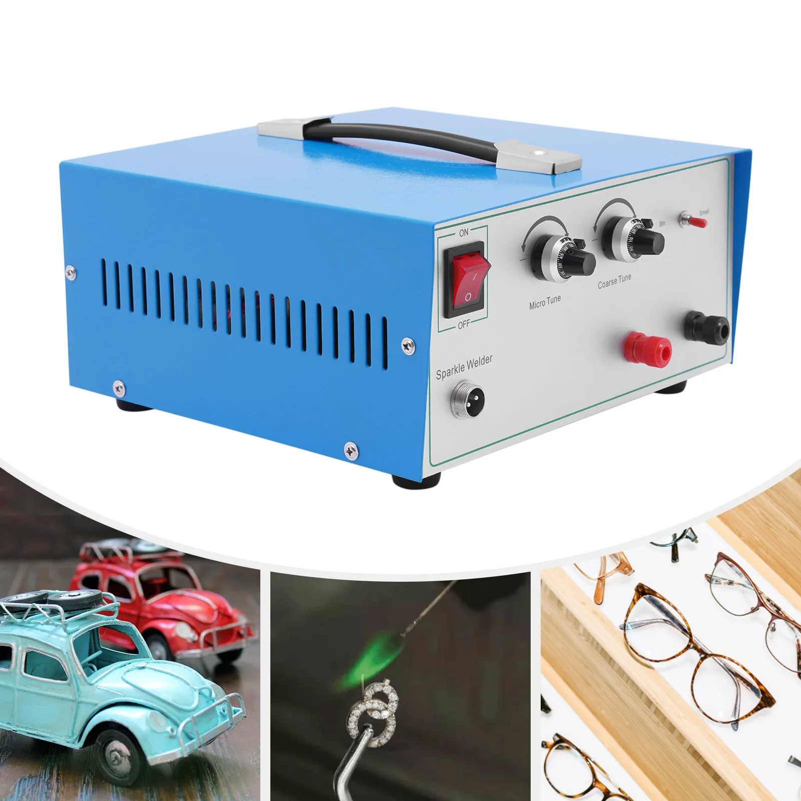 80A Pulse Spot Welder Jewelry Welding Machine Tool for Gold Silver Platinum 600W