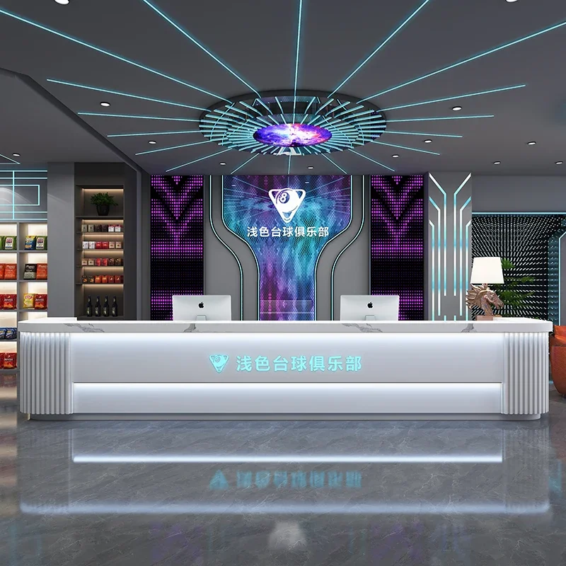 

Commercial Reception Counter Executive Cashier Cashier Luxurious Advisory Counter Front Modern Mostrador Oficina Furniture