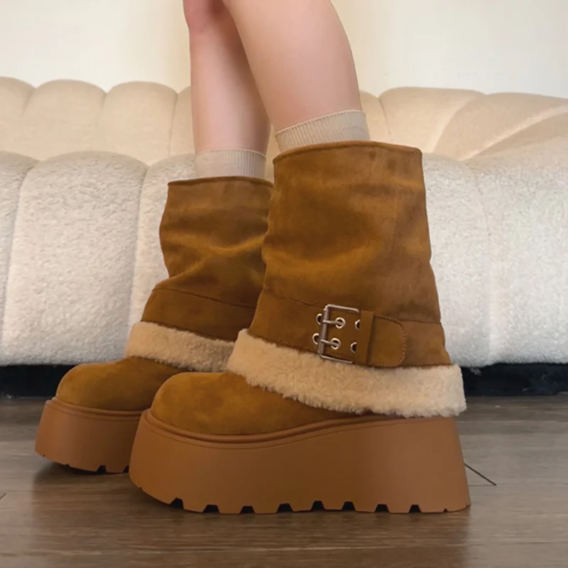 

Fur High Heels Ankle Boots Women Designer Warm Shoes 2025 Fashion New Brand Snow Boots Short Plush Comfort Winter Mujer Botas