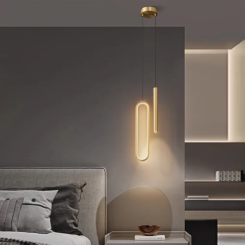 북유럽 LED 펜던트 램프, 가정용 TV 소파, 침대 옆, 거실, 식탁, 주방 장식, 광택 펜던트 조명