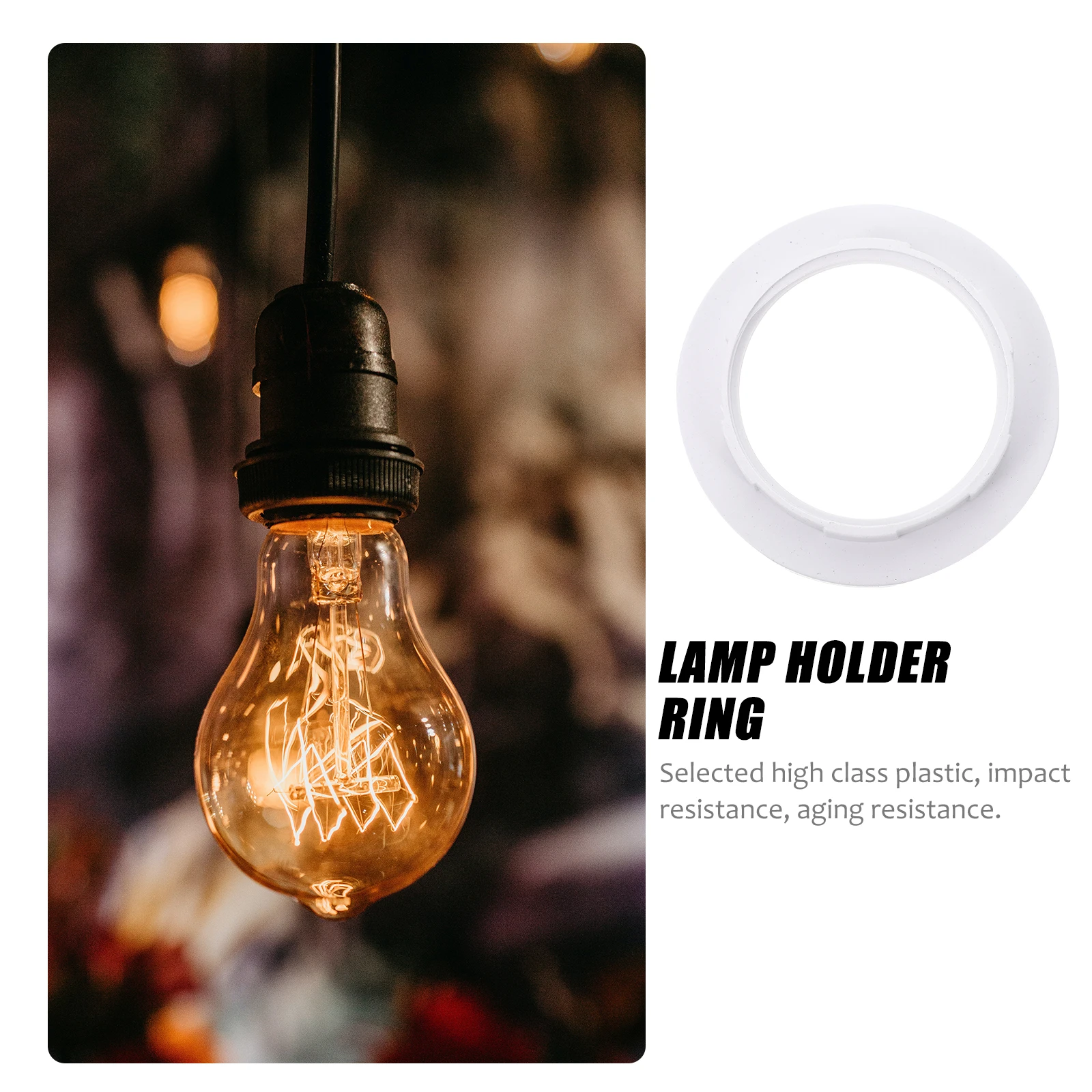 

10 шт. E27 держатель лампы крепежное кольцо пластиковый светильник замена прочный прочный белый простой в установке аксессуар кольцо для лампы