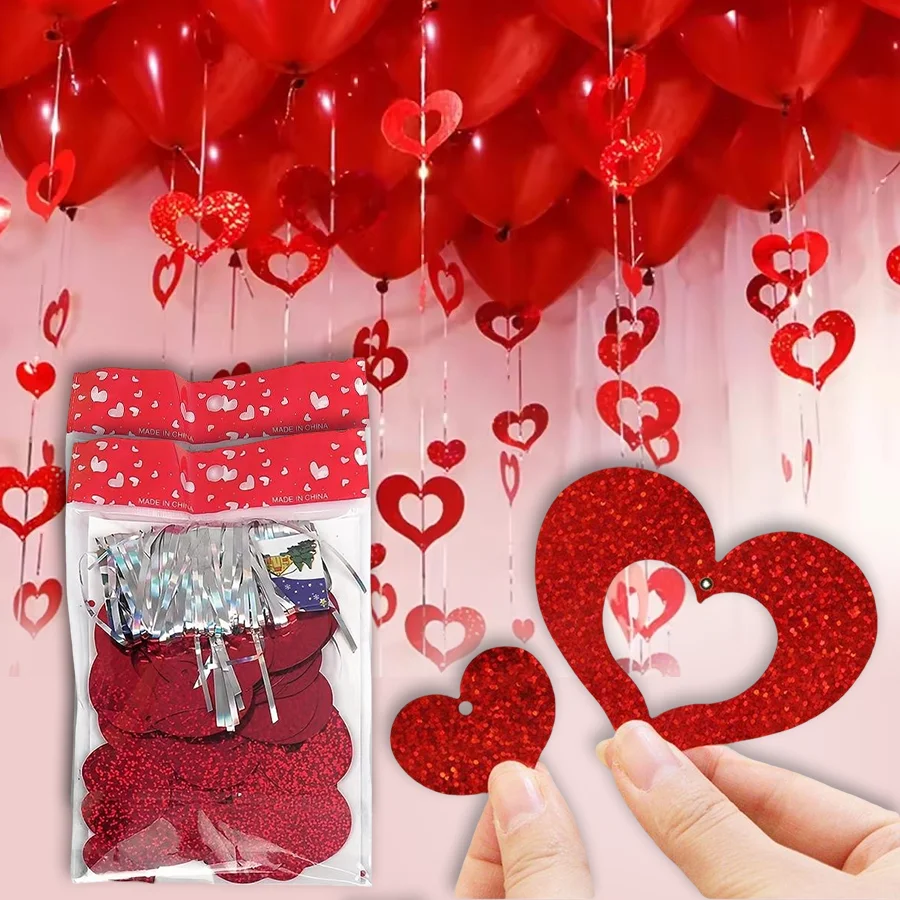 100pcs Wedding Birthday Party Decoration Decoration Balloon Rain Silk Sequin Pendant Wedding Supplies Wedding Room Decoration