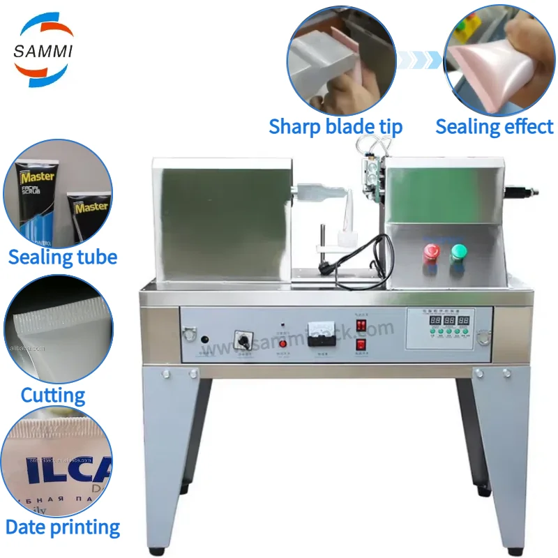 SAMMI QDFM-125 Automatic Plastic Toothpaste Cosmetic Cream Soft Tube Sealing Machine Ultrasonic Lotion Tube With Date Coder