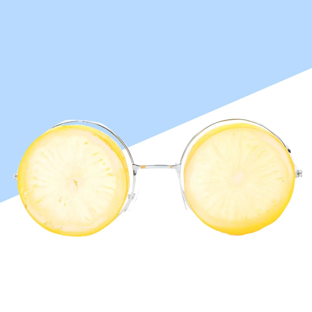 

Funny Lemon Eyeglasses Yellow for Masquerade Party Lightweight Portable Soft Texture Bright Color Characteristic Design