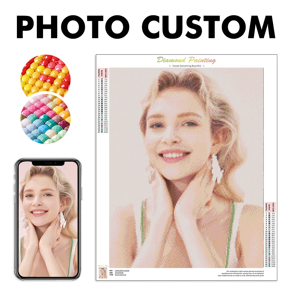 

RUOPOTY Photo Custom Diamond painting Diy Art Full Square Drill Full Round Drill 5D Diamond Pictures To Make Cross Stitch Kits