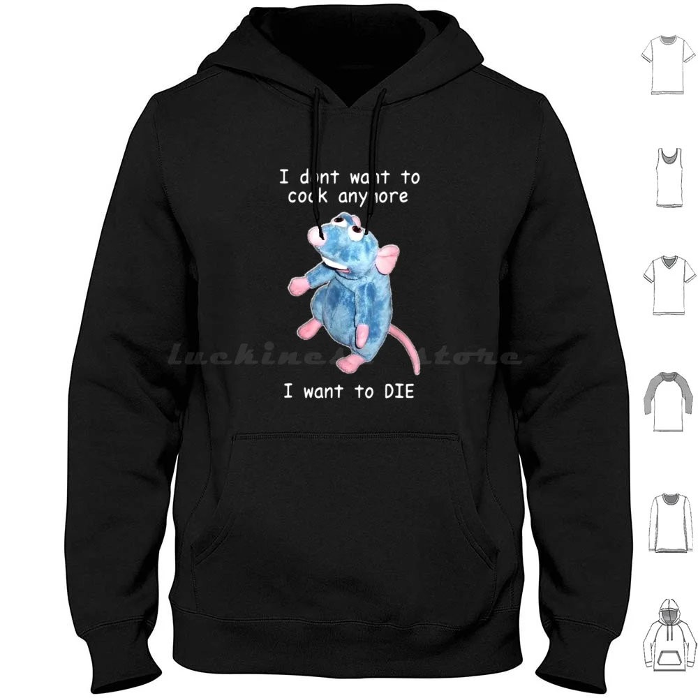 I Don't Want To Cook Anymore I Want To Die Funny Saying Essential T-Shirt Hoodie Cotton Long Sleeve Meme Cook I Dont Want To