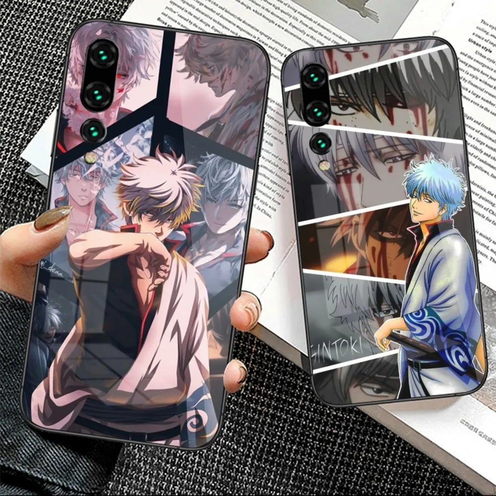 Sakata Kintoki Mobile Cell Phone Case for Huawei P50 P40 P30 P20 Pro Mate 40 30 20 Pro Nova 9 8 7 PC Glass Phone Cover Funda