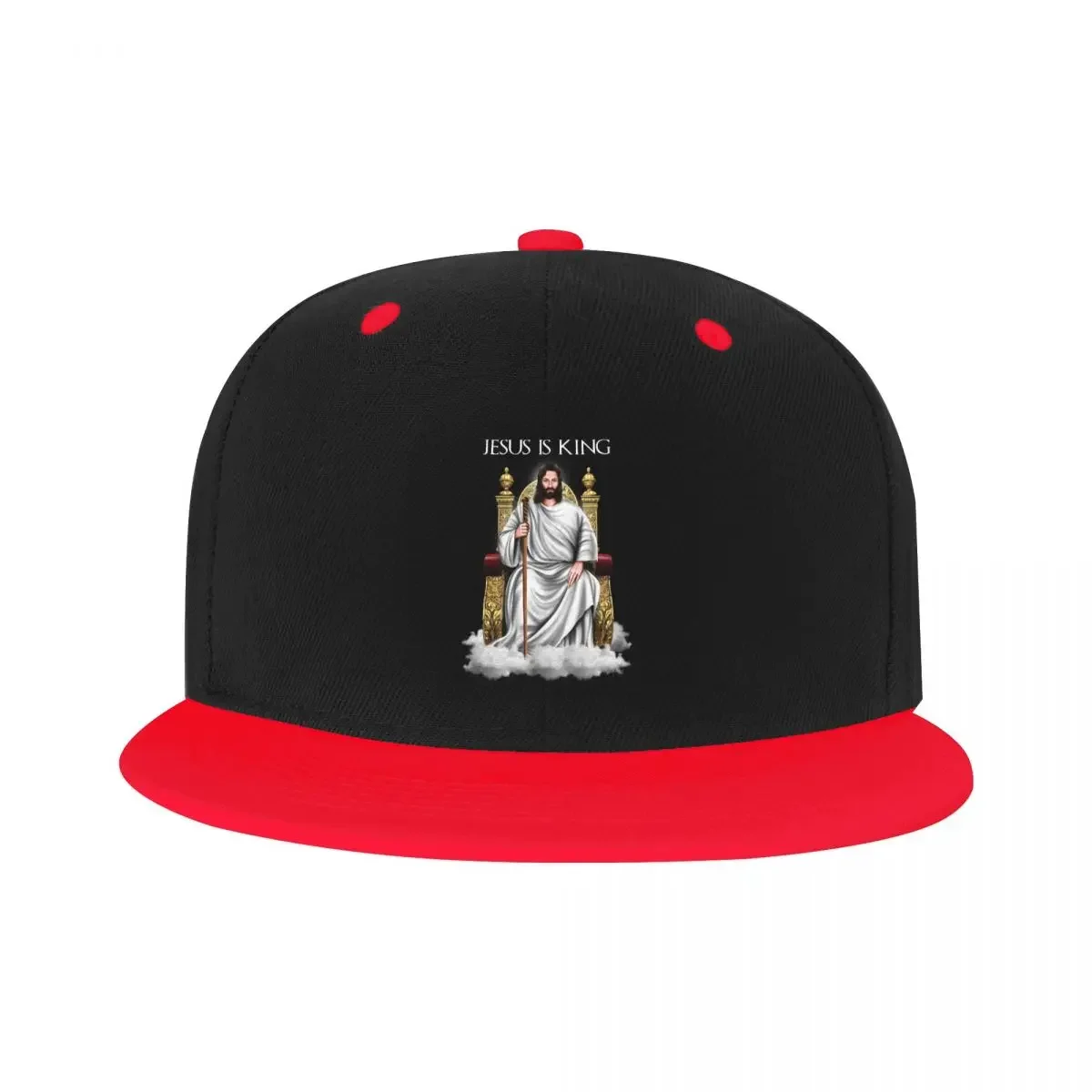 Custom Jesus Is King Baseball Cap Flat Skateboard Snapback Men Women's Adjustable Christian Christ Faith Hip Hop Dad Hat