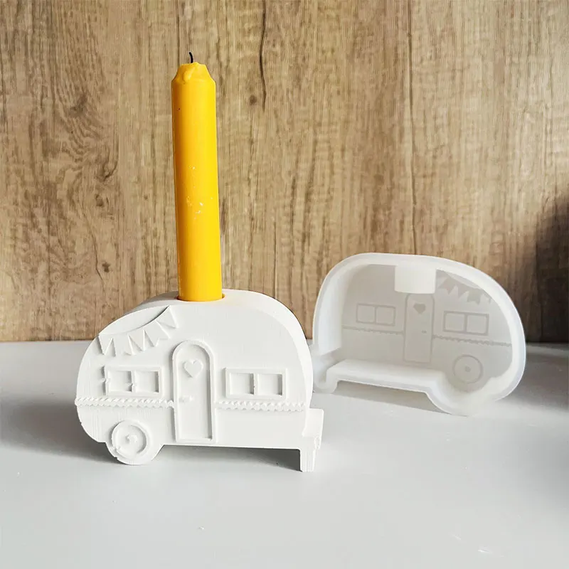 

Силиконовая форма «сделай сам» в форме автобуса, подсвечник, симпатичная форма в форме сердца, фургона, автомобиля, каучук, цемент, гипс, глина, форма для рыбы