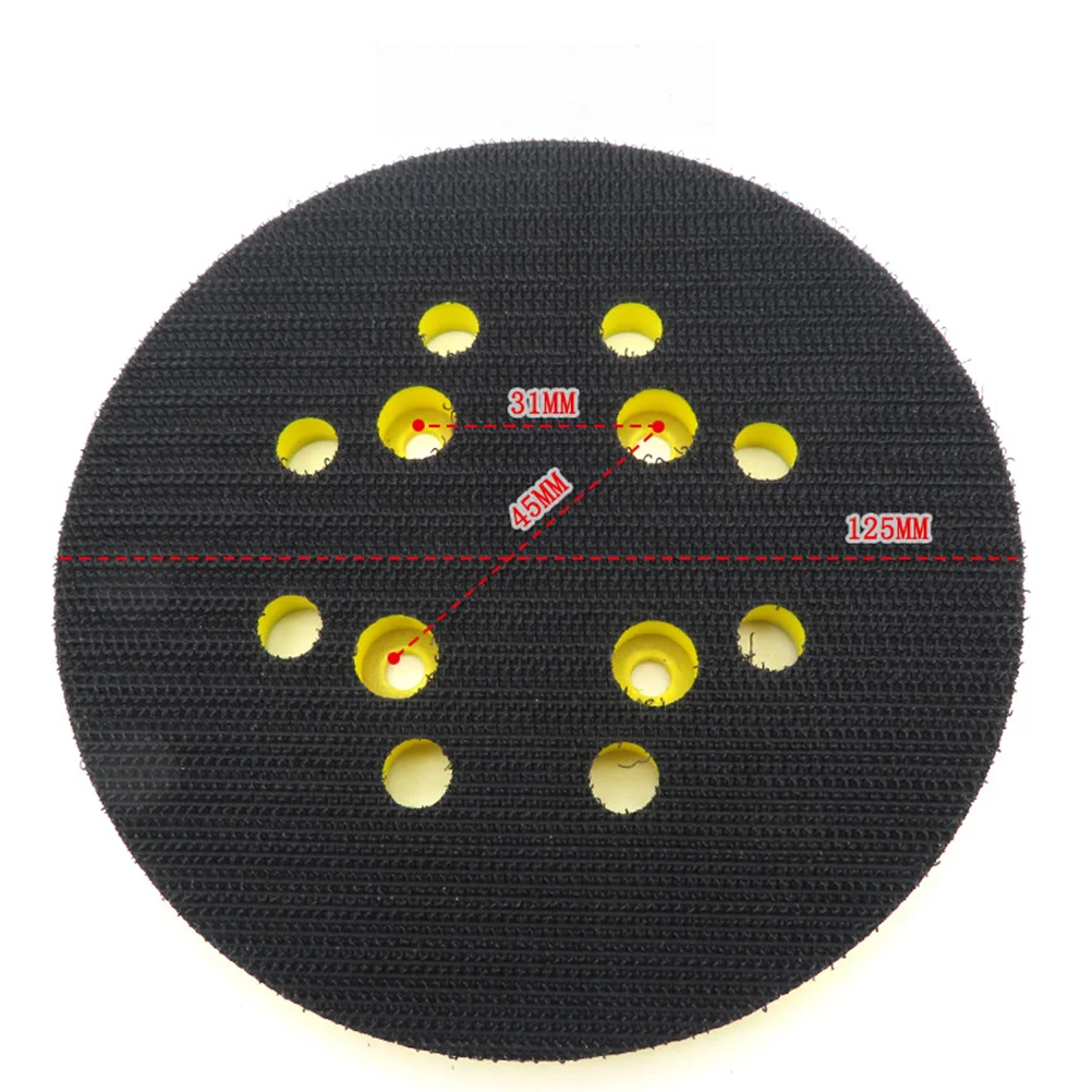 Electric Polishing Disc 125mm 8 Hole Sandpaper Plate Easy Install Balanced Module Long Life Grinding Disc Sandpaper Plate