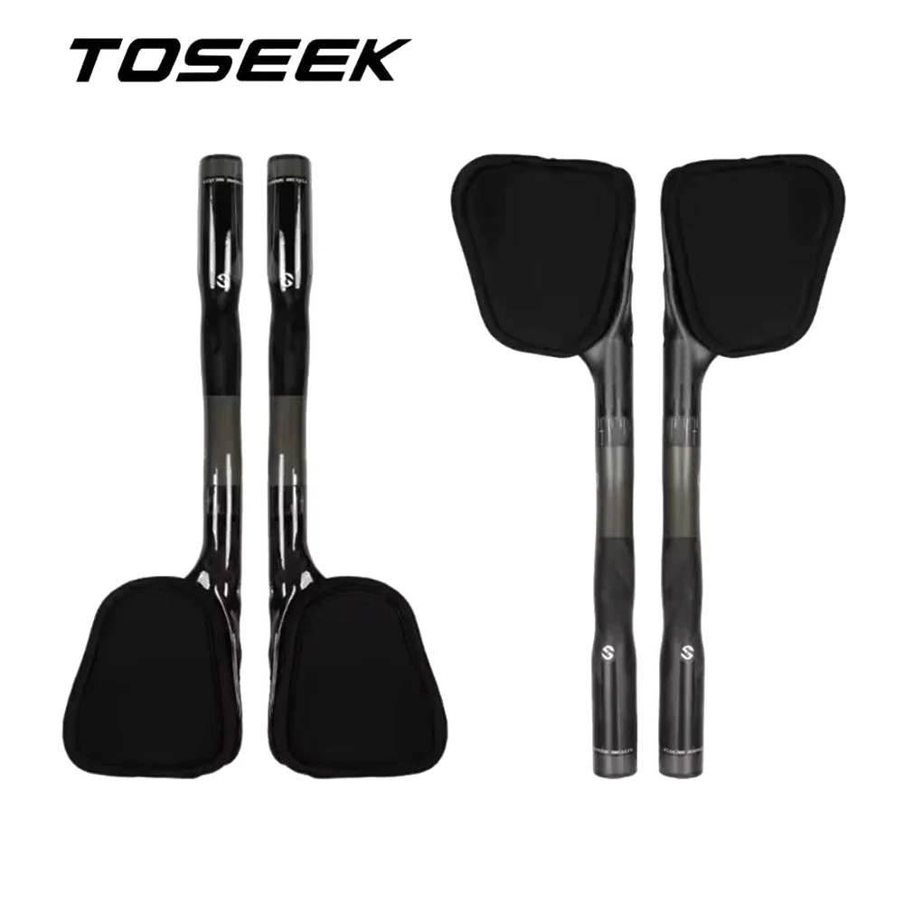 

TOSEEK 12K Carbon Fiber Bike Aero Bars TT Bicycle TT Bar Ends Triathlon Time Trial Rest Handlebar 31.8mm Glossy or Matte
