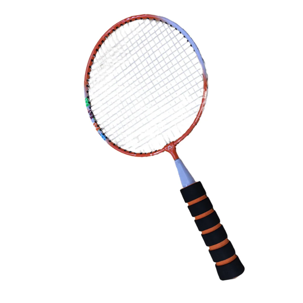 

1Pair Lightweight Badminton Racket Durable Alloy Nylon Material Tighten Thread Widen Range School Bag Design Kids