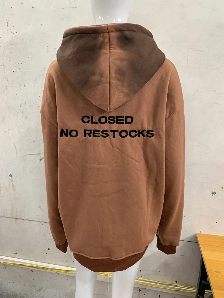 Autumn unisex personalized spray printed pattern hooded cardigan top, loose casual versatile couple hoodie