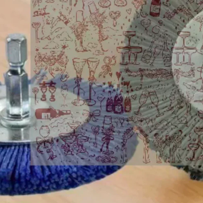 For Drill Rotary Tool Remove Rust/Corrosion/Paint Nylon Abrasive Brush Grit 80/120/180/240 Flat Abrasive Wheel Brush 1/4