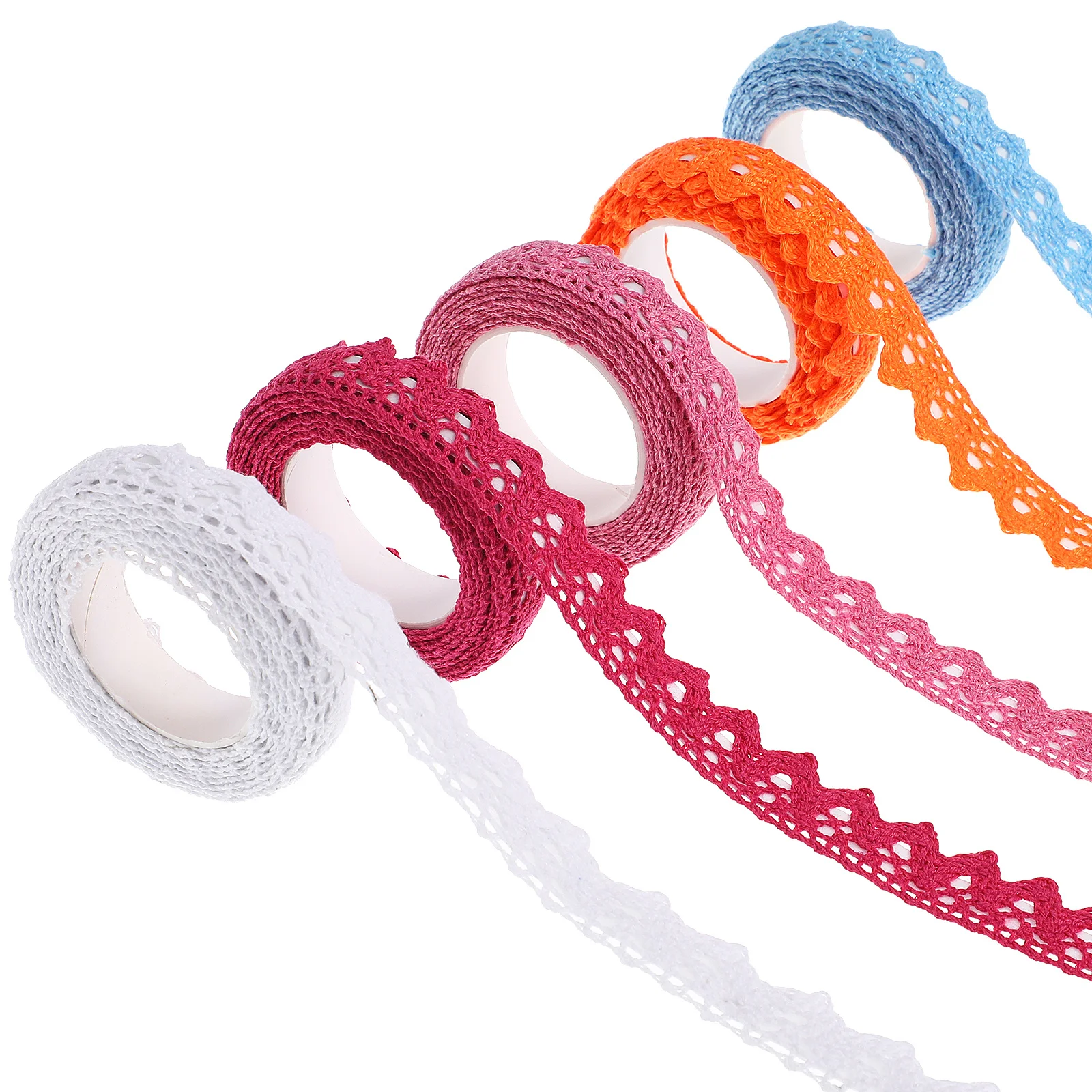 5pcs Hollow Lace Tape Masking Decorative Tape For Diy Scrapbooking Crafts Adhesive Sticky Craft Lace Trim Ribbon Sticker School