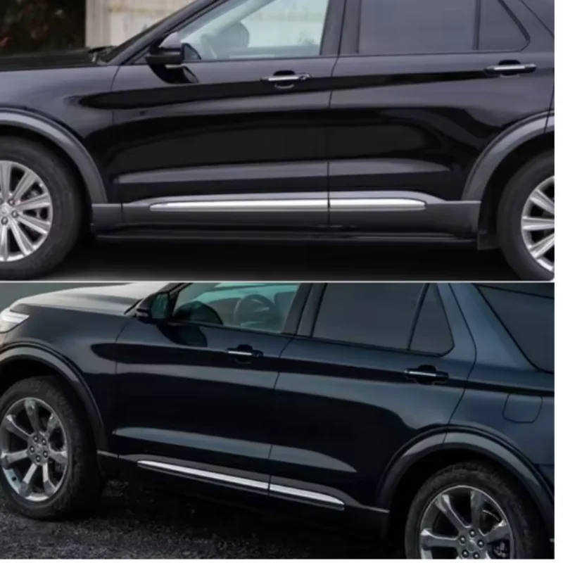 

For Ford Explorer 2020-2022 Car Accessories ABS Chrome carbon Side Door Car Body Molding skirts scratch resistant Cover Trim