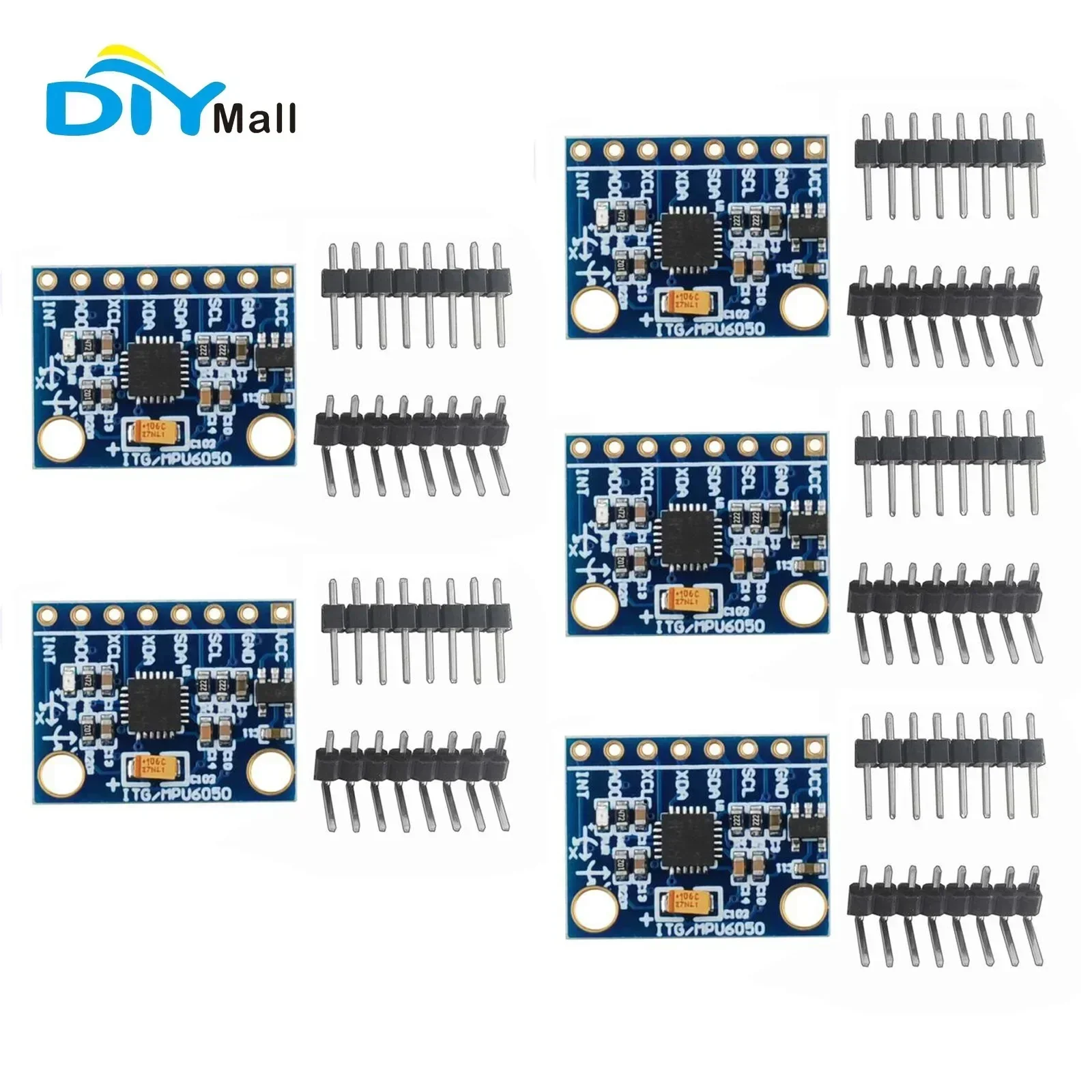 

Коммутационная плата GY-521 MPU6050 6DOF IMU для источника питания Arduino 3 В-5 В, связь I2C