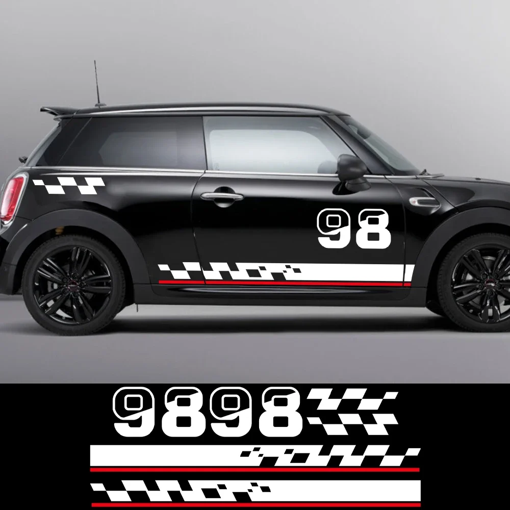 

Боковая наклейка автомобиля 9898, виниловые наклейки в клетку, сделай сам, для Mini Cooper S JCW F56F55 F60 R56 R60 R61 R56 F54, декоративные аксессуары