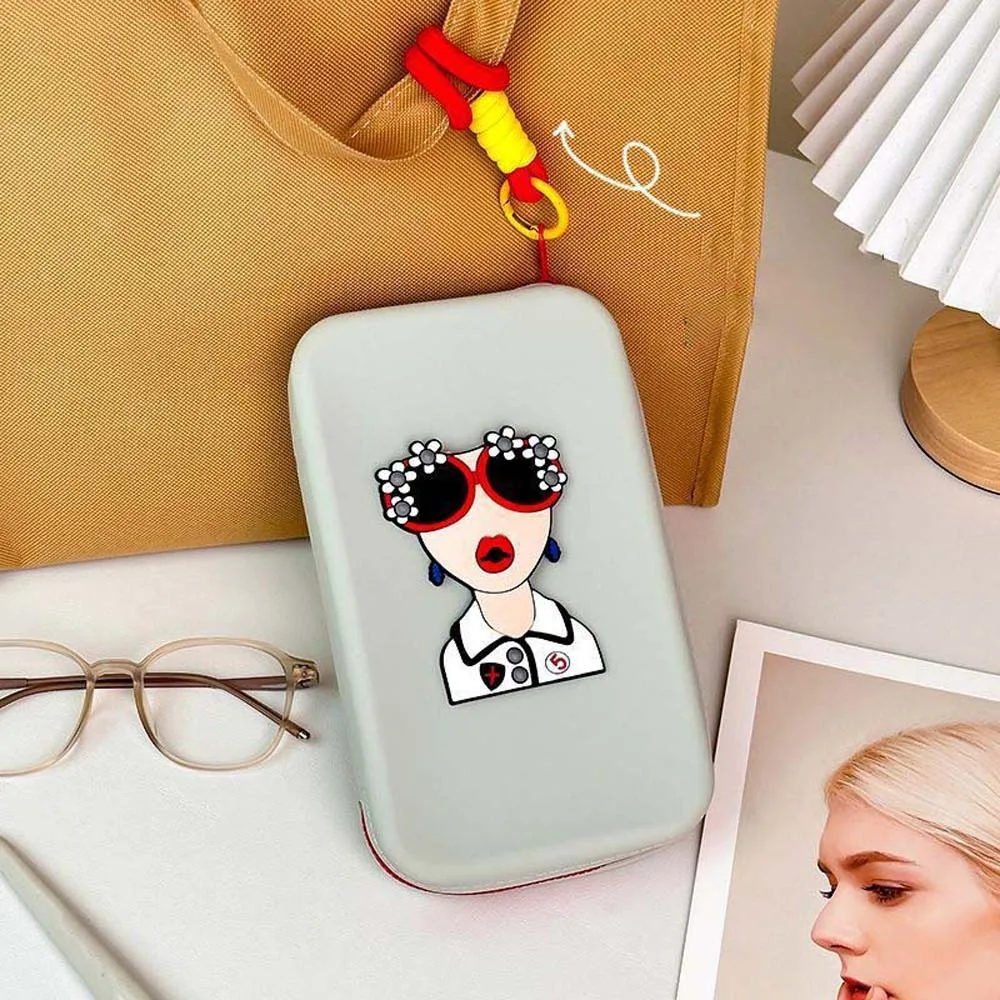 안경 가방 분실 방지 실리콘 손목 지갑 크리 에이 티브 봉제 방수 메이크업 파우치 간단한 민족 스타일 지퍼 소프트 케이스 선물